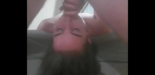  Whore gets throated by my cock until she gags
